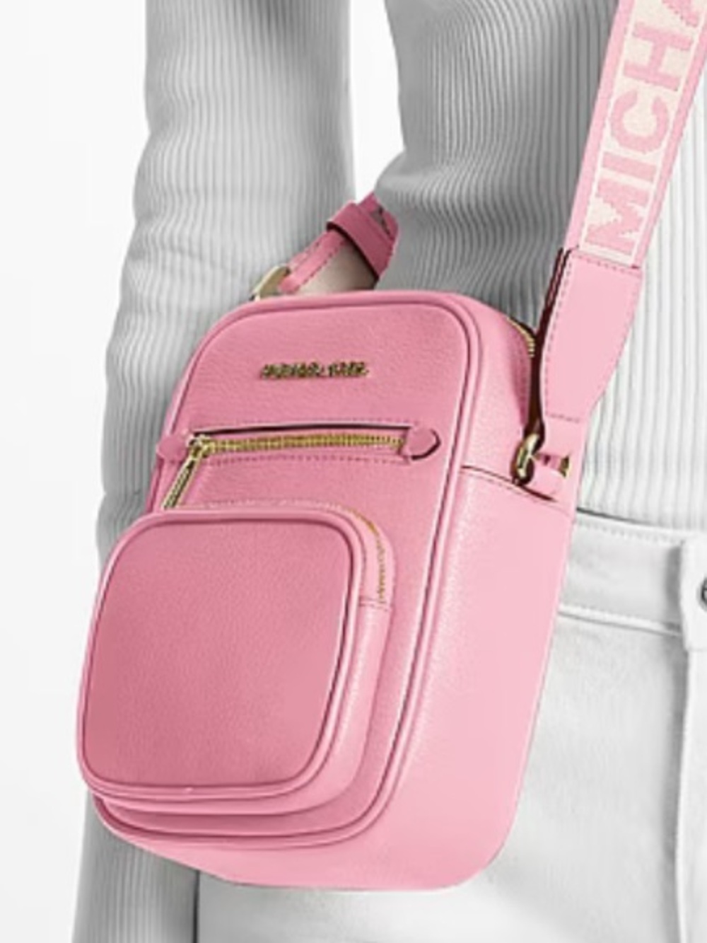 MICHAEL KORS Jet Set Medium Leather Crossbody Flight Bag
Carnation
NWT - Picture 4 of 16
